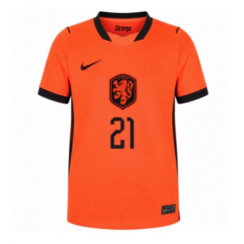 Nederländerna Frenkie de Jong #21 Hemmatröja Dam VM 2026 Kortärmad